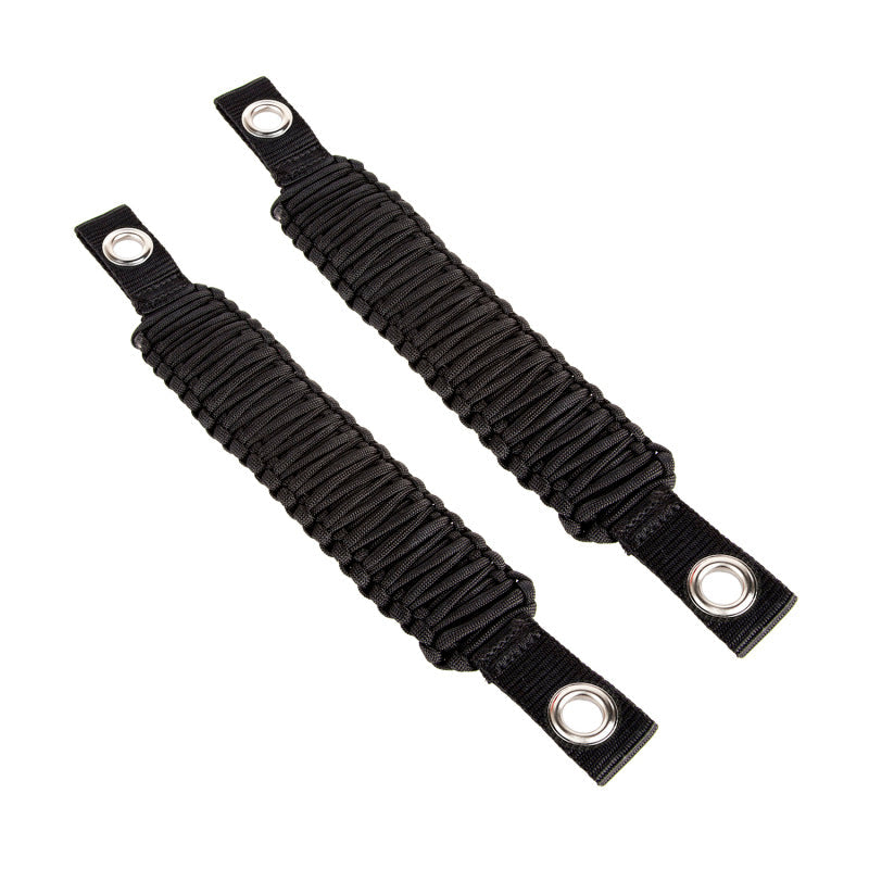 Rugged Ridge Paracord A-Pillar/Seat Mnt Hdle Black 07-18 Jeep Wrangler JK - Black Ops Auto Works