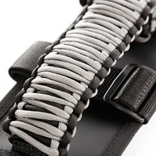 Load image into Gallery viewer, Rugged Ridge Paracord Grab Handles Gray/Black Pair - Black Ops Auto Works