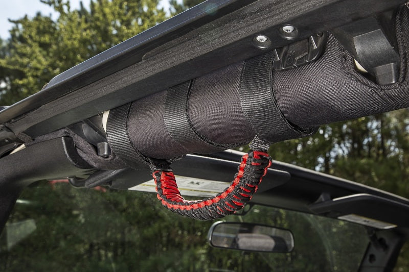 Rugged Ridge Paracord Grab Handles Red/Black Pair - Black Ops Auto Works