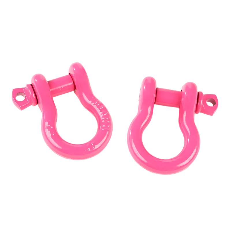 Rugged Ridge Pink 3/4in D-Ring Shackles - Black Ops Auto Works