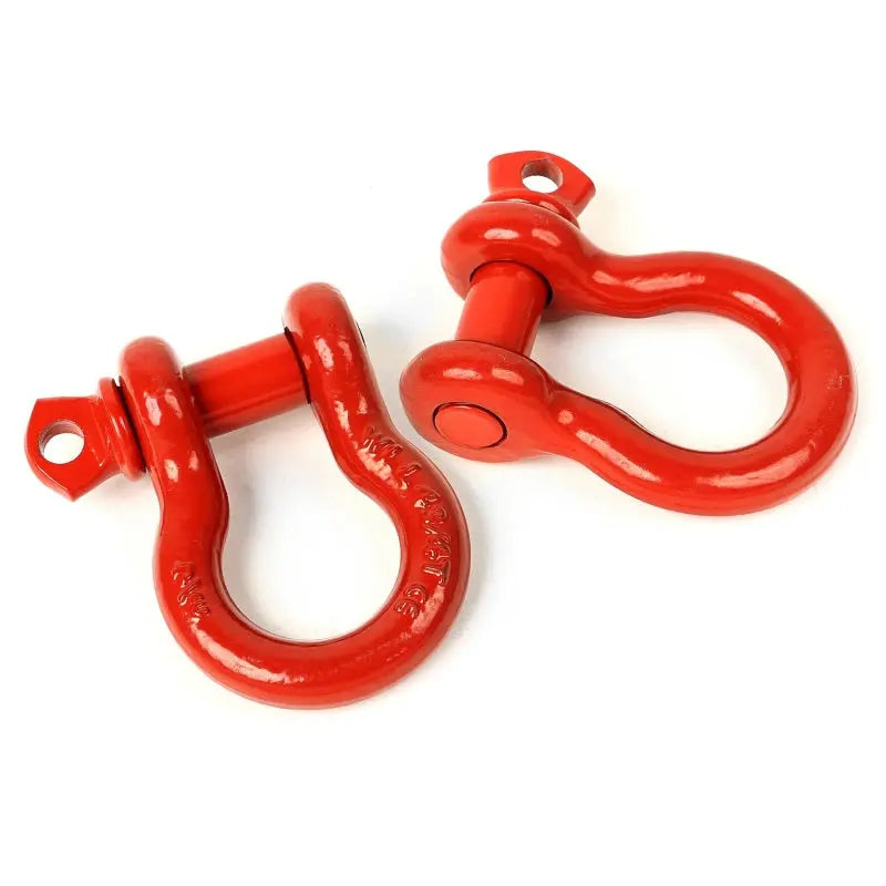 Rugged Ridge Red 3/4in D-Shackles - Black Ops Auto Works
