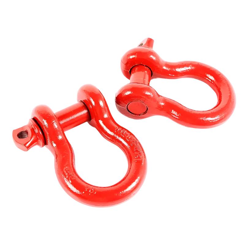Rugged Ridge Red 7/8in D-Shackles - Black Ops Auto Works