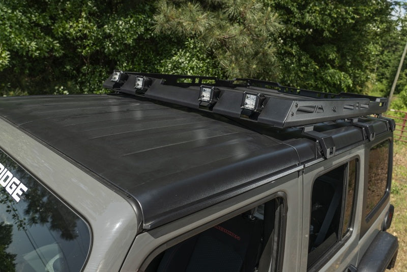 Rugged Ridge Roof Rack with Basket 18-20 Jeep Wrangler JL 4Dr Hardtops - Black Ops Auto Works
