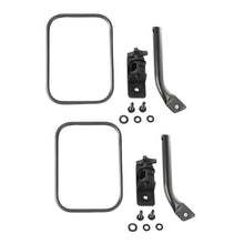 Load image into Gallery viewer, Rugged Ridge 97-18 Jeep Wrangler Textured Black Rectangular Stubby Trail Mirror Kit - Rugged Ridge 11025.22