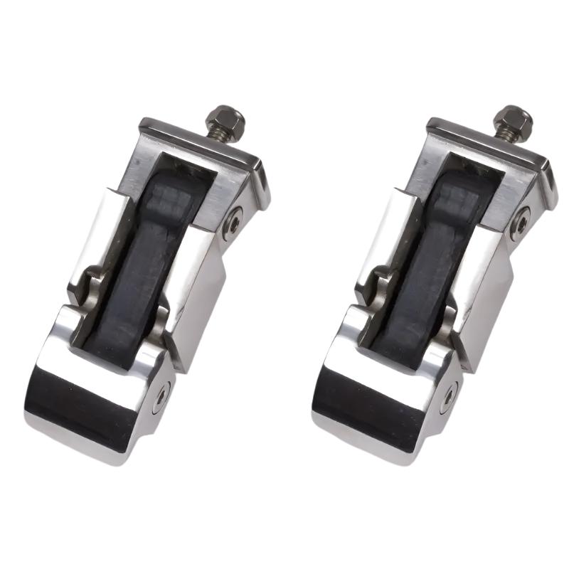 Rugged Ridge 97-06 Jeep Wrangler TJ Stainless Steel Hood Catch Set - Rugged Ridge 11116.02