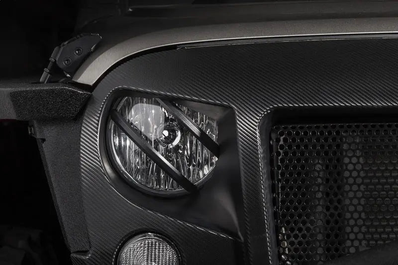 Rugged Ridge 07-18 Jeep Wrangler JK Black Elite Pivotal Headlight Euro Guard - Rugged Ridge 11230.13