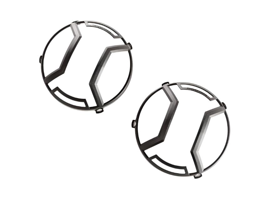 RUG11230.21-Rugged Ridge 18-20 Jeep Wrangler JL / 2020 Jeep Gladiator JT Black Elite Headlight Guards Black-Light Covers and Guards-Rugged Ridge