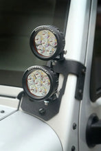 Load image into Gallery viewer, Rugged Ridge 07-18 Jeep Wrangler JK Textured Black A Pillar Light Mount - Rugged Ridge 11232.31