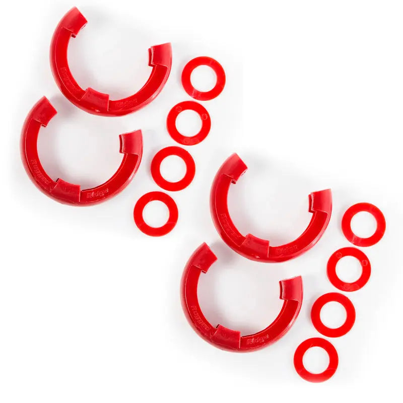 Rugged Ridge 3/4in Red D-Ring Isolator Kit - Rugged Ridge 11235.61