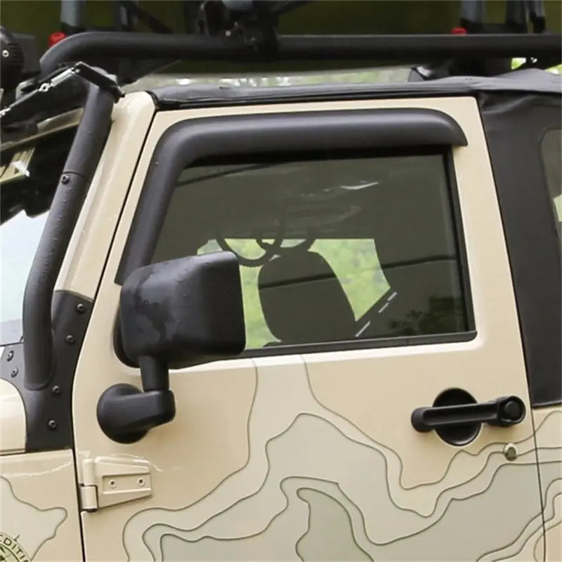 Rugged Ridge Window Visors Matte Black 07-18 2-Door Jeep Wrangler - Rugged Ridge 11349.11