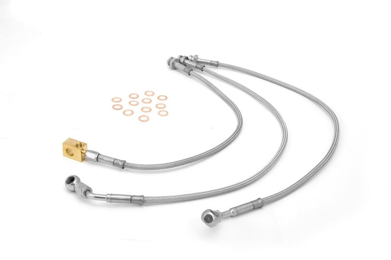 Rugged Ridge Brake Hose Kit Braided SS 92-01 Cherokee(XJ) - Rugged Ridge 16735.09