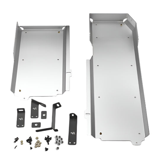 Rugged Ridge 18-24 Jeep Wrangler JLU 4dr Alum. Skid Plate for Gas Tank/Exhaust - Tex. Blk - Rugged Ridge 18003.53