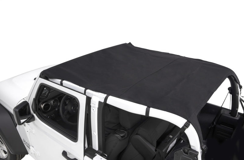 Rugged Ridge Savannah Brief Top Diamond Black 10-18 Jeep Wrangler JL 2-Door - Black Ops Auto Works