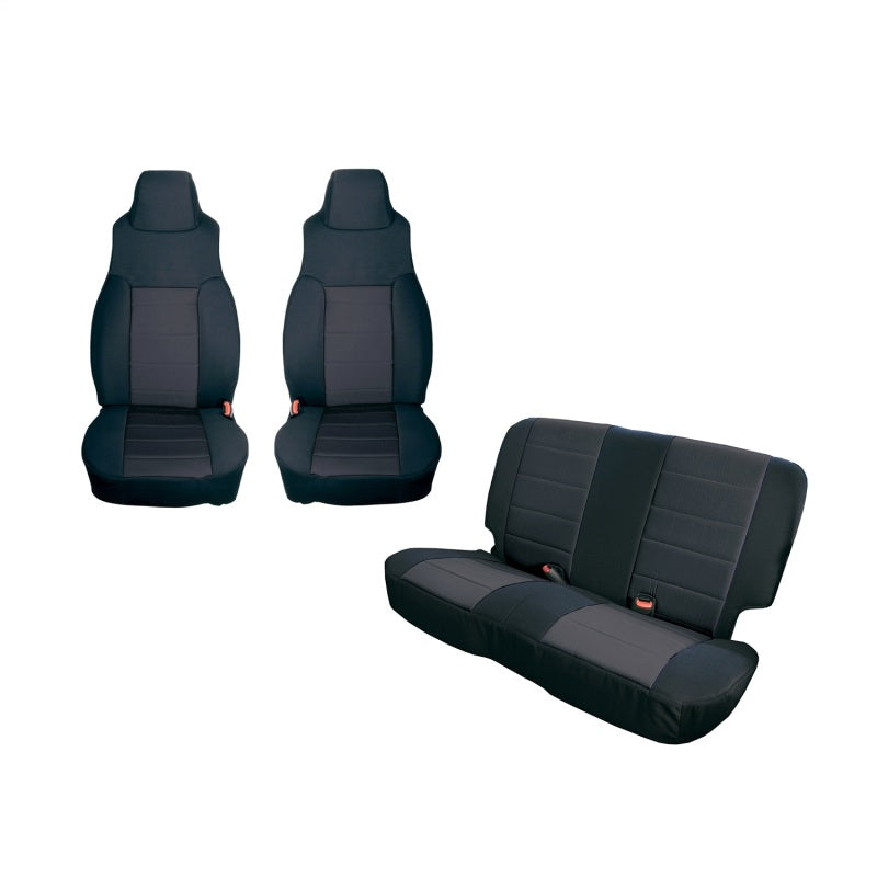 Rugged Ridge Seat Cover Kit Black 03-06 Jeep Wrangler TJ - Black Ops Auto Works