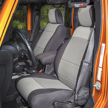 Load image into Gallery viewer, Rugged Ridge Seat Cover Kit Black/Gray 07-10 Jeep Wrangler JK 4dr - Black Ops Auto Works