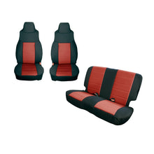 Load image into Gallery viewer, Rugged Ridge Seat Cover Kit Black/Red 03-06 Jeep Wrangler TJ - Black Ops Auto Works