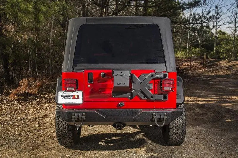 Rugged Ridge Spartacus HD Tire Carrier Whl Mount 87-06 YJ/TJ - Black Ops Auto Works