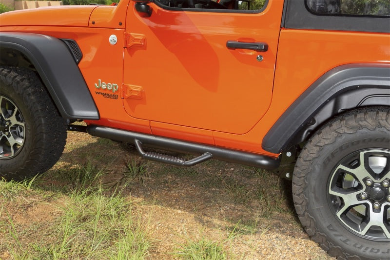 Rugged Ridge Spartan Nerf Bar Textured Black 18-20 Jeep Wrangler JL 2 Door - Black Ops Auto Works