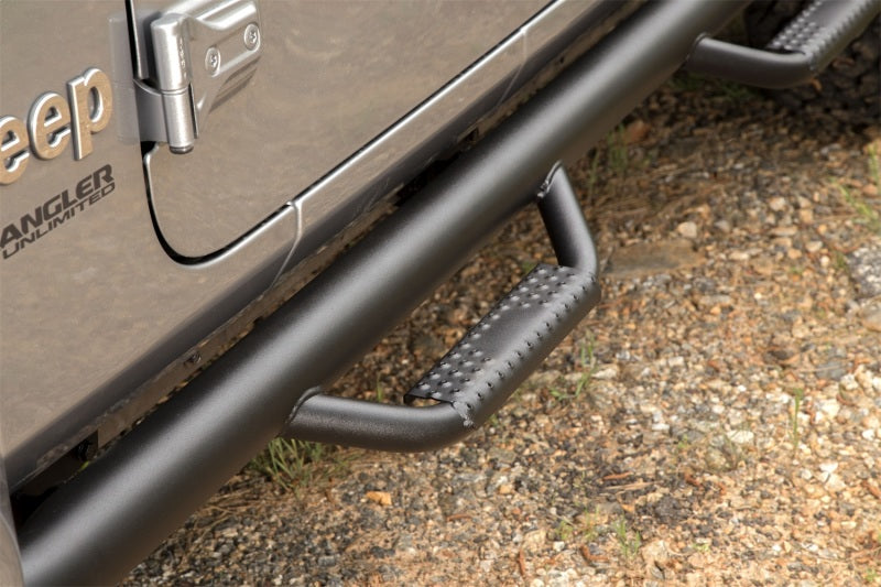 Rugged Ridge Spartan Nerf Bar Textured Black 18-20 Jeep Wrangler JL 4 Door - Black Ops Auto Works
