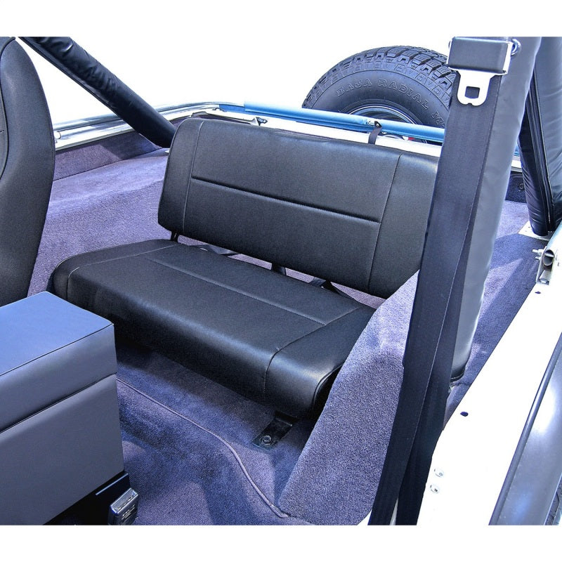 Rugged Ridge Standard Rear Seat Black Denim 55-95 Jeep CJ / Jeep Wrangler - Black Ops Auto Works