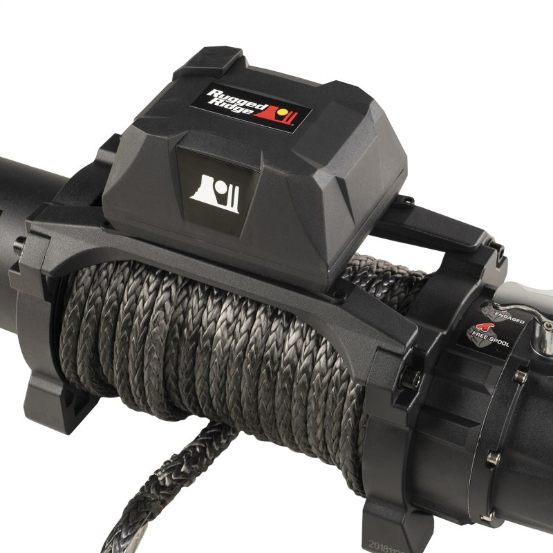 Rugged Ridge Trekker S12.5 Winch 12500lb Rope Wireless - Black Ops Auto Works