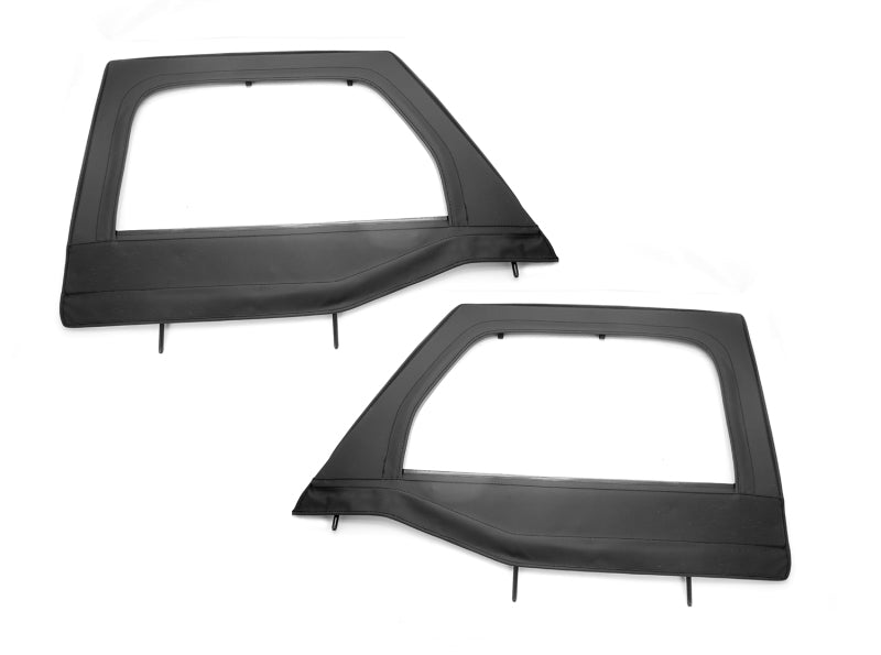 Rugged Ridge Upper Soft Door Kit Front Black Diamond 07-18 Jeep Wrangler JK - Black Ops Auto Works