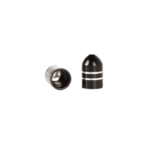 Rugged Ridge Valve Stem Cap Aluminum Black 5 Pack - Black Ops Auto Works