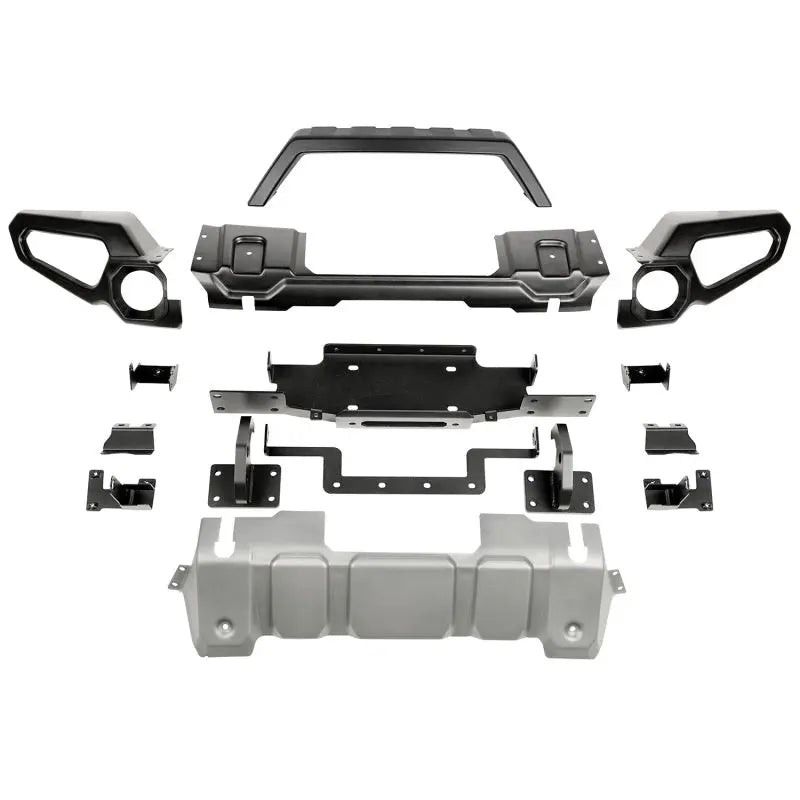 Rugged Ridge Venator Front Bumper W/Overrider & Winch Tray JL - Black Ops Auto Works