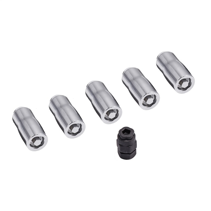 Rugged Ridge Wheel Lock Nut Set 5 Nuts w/Key Chrome M14-1.5 - Black Ops Auto Works