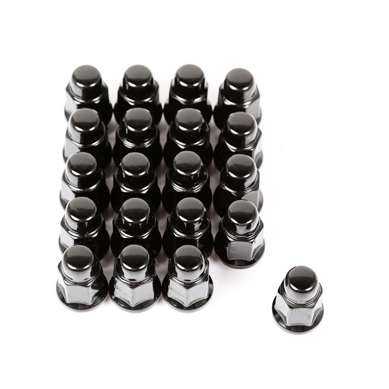 Rugged Ridge Wheel Lug Nut Set of 20 Black 1/2-20 - Black Ops Auto Works