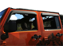 Load image into Gallery viewer, Rugged Ridge Window Visors Matte Black 07-18 4-Door Jeep Wrangler - Black Ops Auto Works