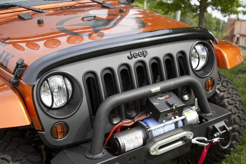 Rugged Ridge Wraparound Bug Deflector Smoke 07-18 Jeep Wrangler - Black Ops Auto Works