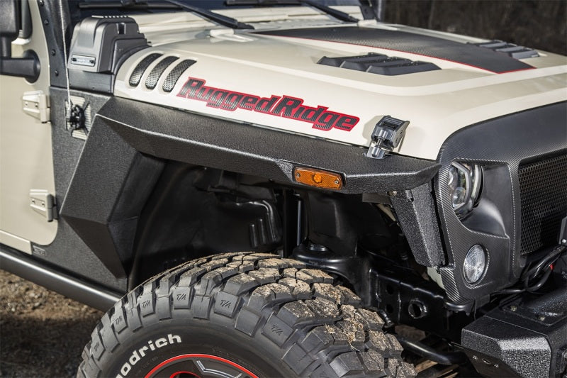 Rugged Ridge XHD Armor Fenders and Liner Kit 07-18 Jeep Wrangler JKU 4-Door - Black Ops Auto Works