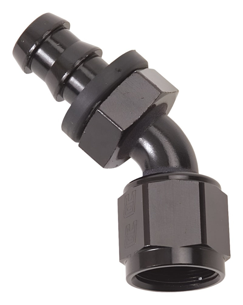 Russell Performance -10 AN Twist-Lok 45 Degree Hose End (Black) - Black Ops Auto Works