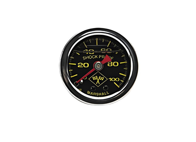 Russell Performance 100 psi fuel pressure gauge black face chrome case (Liquid-filled) - Black Ops Auto Works