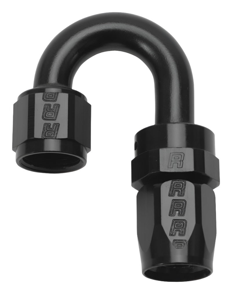 Russell Performance -6 AN Black 180 Degree Full Flow Swivel Hose End - Black Ops Auto Works