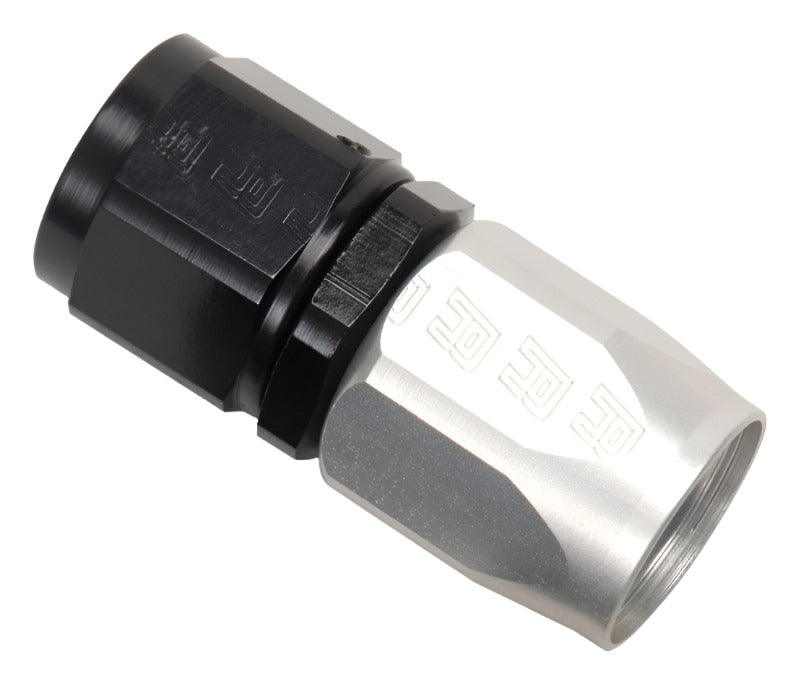 Russell Performance -6 AN Black/Silver Straight Full Flow Hose End - Black Ops Auto Works