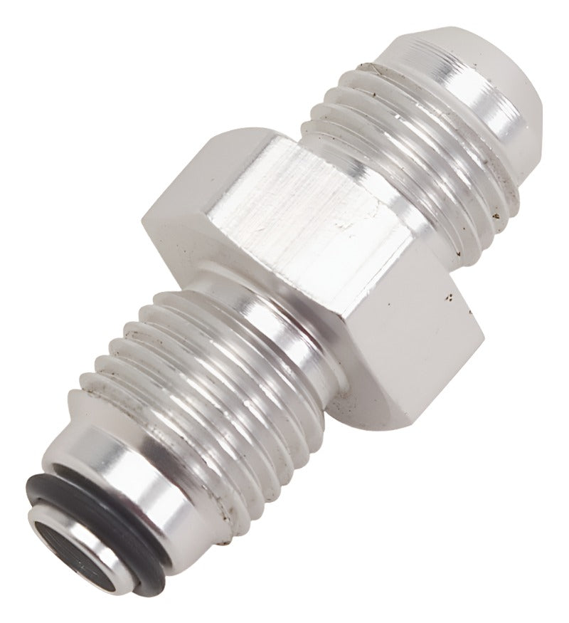 Russell Performance -6 AN (male to 11/16in-18 O-ring seal) Power Steering Adapter. Clear anodized - Black Ops Auto Works