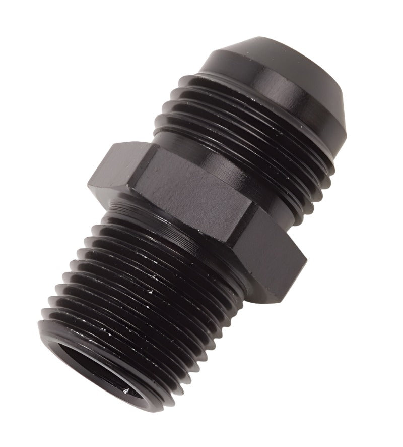 Russell Performance -6 AN to 3/8in NPT Straight Flare to Pipe (Black) - Black Ops Auto Works