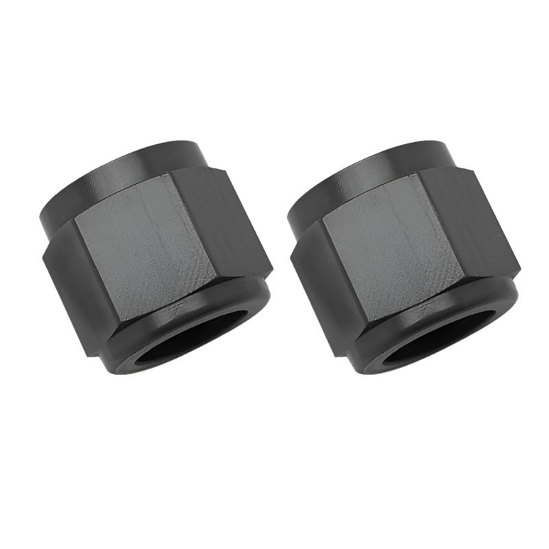 Russell Performance -6 AN Tube Nuts 3/8in dia. (Black) (2 pcs.) - Black Ops Auto Works