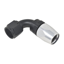 Load image into Gallery viewer, Russell Performance -8 AN Black/Silver 90 Degree Full Flow Hose End - Black Ops Auto Works