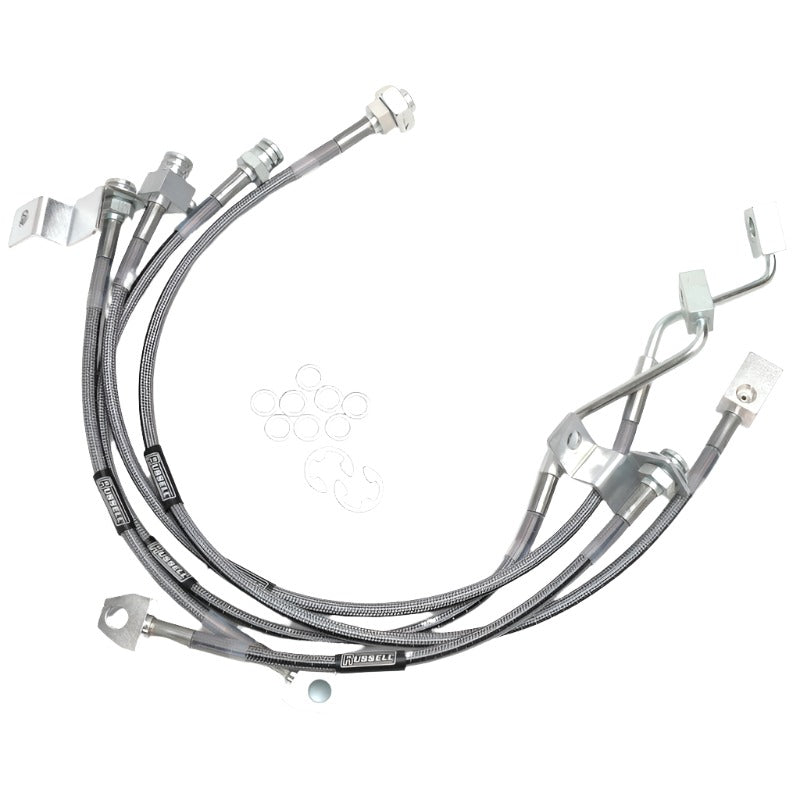 Russell Performance 99-06 Ford Excursion 4WD with 4in-5.5in lift Brake Line Kit - Black Ops Auto Works