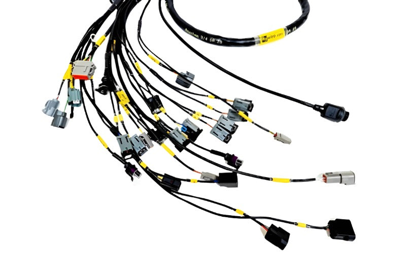 Rywire Honda K-Series (w/FuelTech 550 ECU) Eng Harness w/OBD2 Alt/EV14 Inj/AEM IAT/MAP (Adapter Req) - Black Ops Auto Works