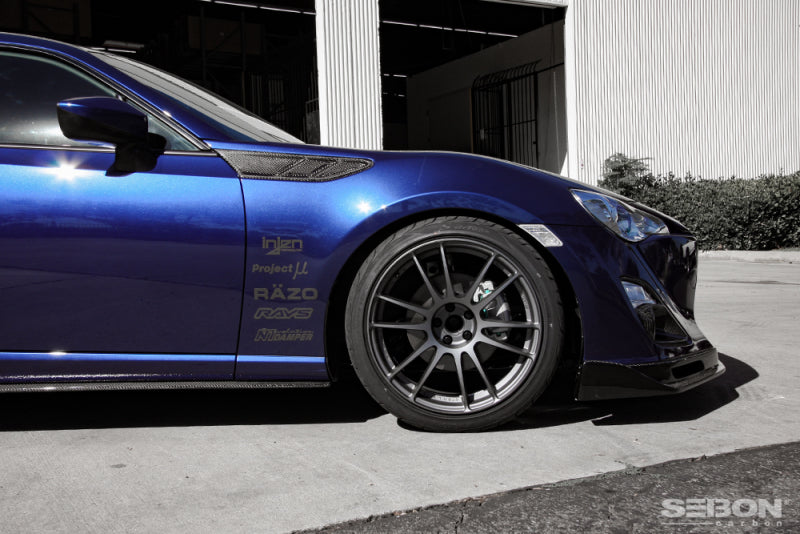 Seibon Seibon 12-13 BRZ/FRS FR Style Carbon Fiber Fender Ducts (Pair)