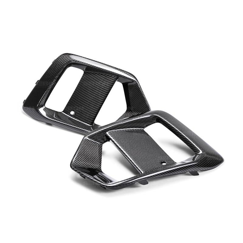 Seibon 16-18 Ford Focus RS Carbon Fiber Fog Light Surrounds - Black Ops Auto Works