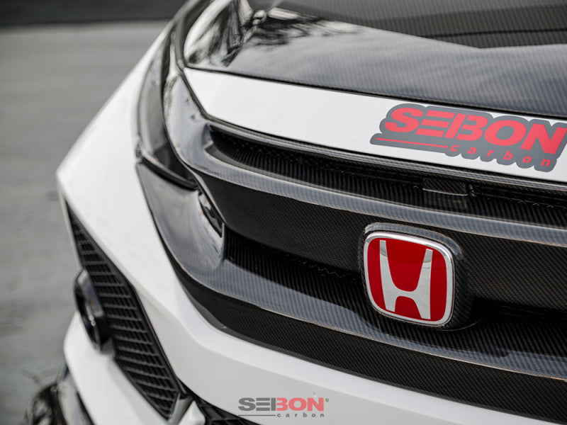 Seibon Seibon 16-18 Honda Civic OEM-Style Carbon Fiber Front Grill