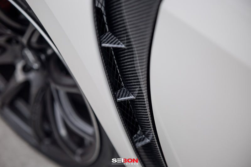 Seibon Seibon 17-18 Honda Civic Type-R Carbon Fiber Fender Ducts (Pair)
