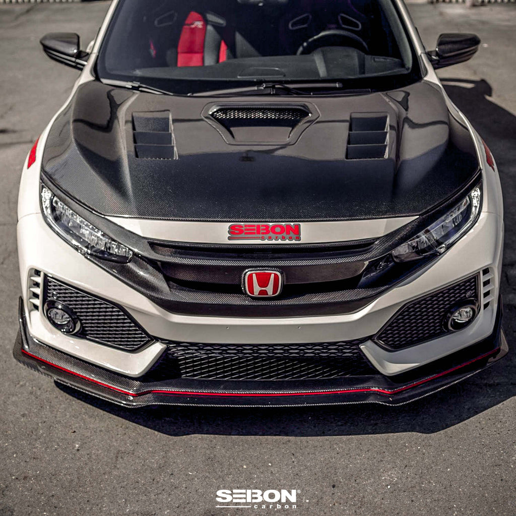 Seibon Seibon 17-18 Honda Civic Type-R TS-Style Carbon Fiber Hood