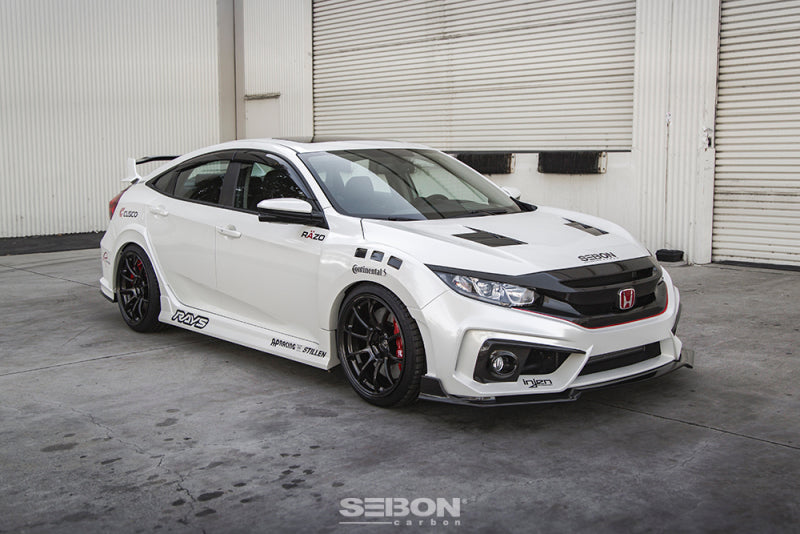 Seibon 2016-2018 Honda Civic Coupe/Sedan/Hatchback TS-Style Carbon Fiber Hood - Black Ops Auto Works