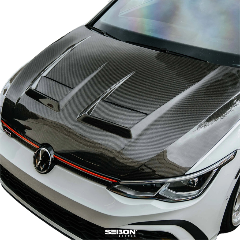Seibon Seibon 2022-2023 Volkswagen Golf GTI/R DV-Style Carbon Fiber Hood